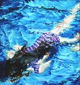  Swimmer in Ultramarine by Carla Carey